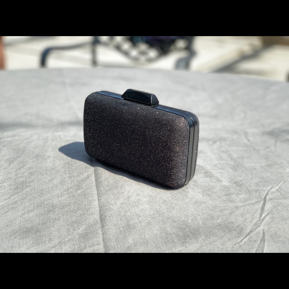 Sparkly Black fabric Clutch